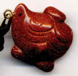 Tiergravuranhänger, Goldfluß, rot 1,5 x 1,5 cm [Bild]