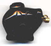 Tiergravuranhänger, Obsidian 2 x 2 cm [Bild]