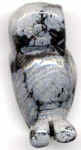 Tiergravur, Schneeflockenobsidian 3,5 x 3 cm [Bild]