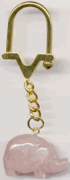 Schlüsselanhänger, Rosenquarz [Bild]
