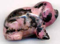 Tiergravur, Rhodonit 2,5 x 3,5 cm