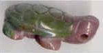 Umhängeschildkröte, Chrysopras 0,5 x 2 x 3 cm