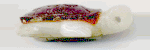 Umhängeschildkröte, Fluorit 0,5 x 2 x 3 cm