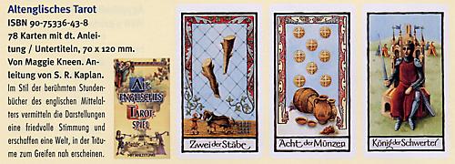 Altenglischer Tarot, Tarotkarten