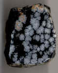 Anschliff, Schneeflockenobsidian 5 x 3 x 4 cm