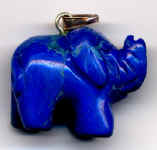 Tiergravuranhänger, Howlith, blau 1,5 x 2 cm [Bild]