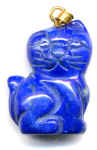 Tiergravuranhänger, Howlith, blau 2 x 1,5 cm [Bild]