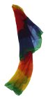 Das Regenbogen-Seidentuch. 45 x 180 cm reine Chiffon-Seide.