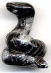 Tiergravur, Schneeflockenobsidian 3,5 x 3 cm [Bild]