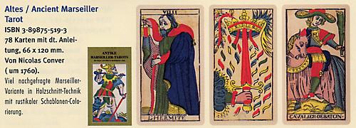 Ancient Tarot of Marseilles, Tarotkarten